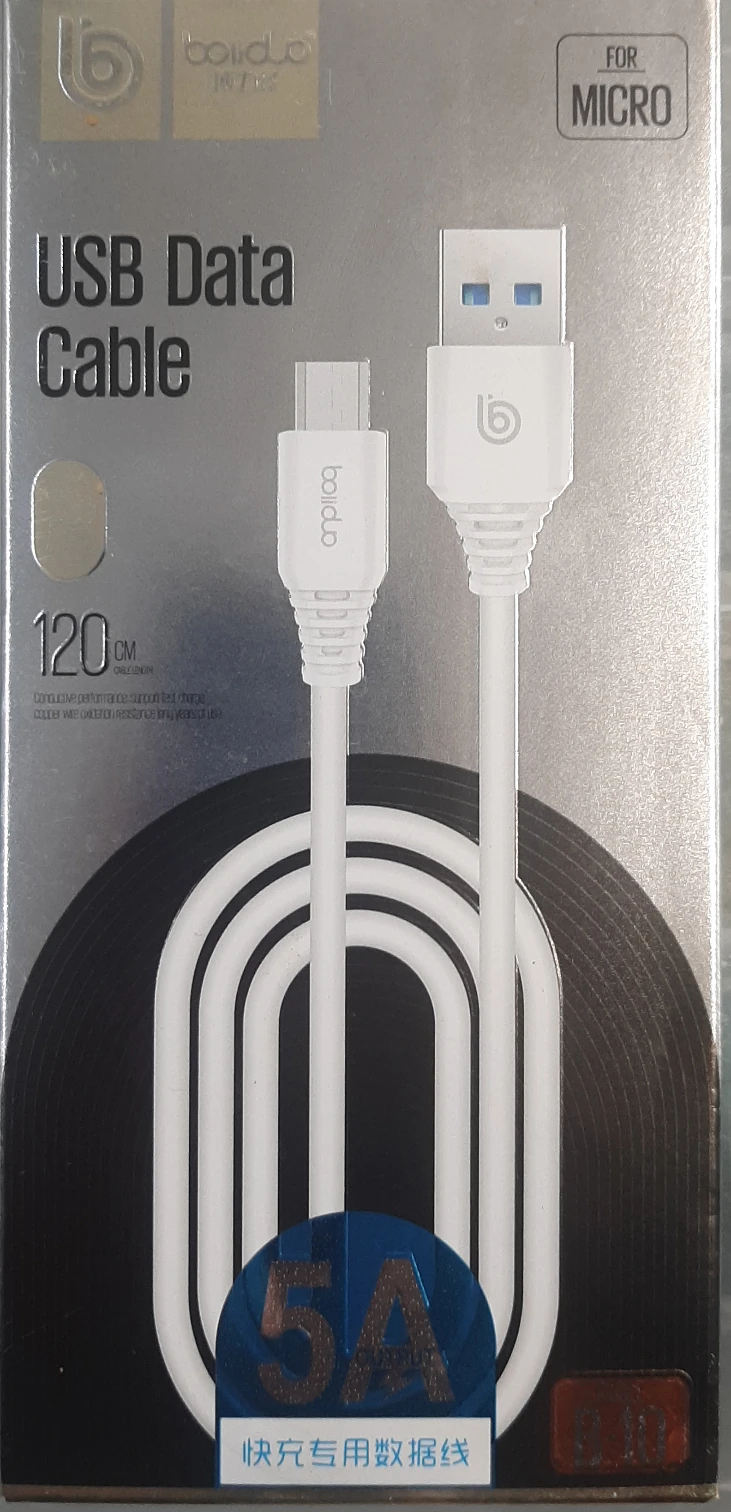 کابل شارژ Micro USB بوییدو Boiido مدل 5A طول 1.2 متر