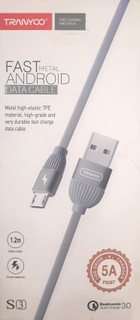 کابل شارژ Micro USB ترانیو TRANYOO مدل S3 فست شارژ 5A طول 1.2 متر